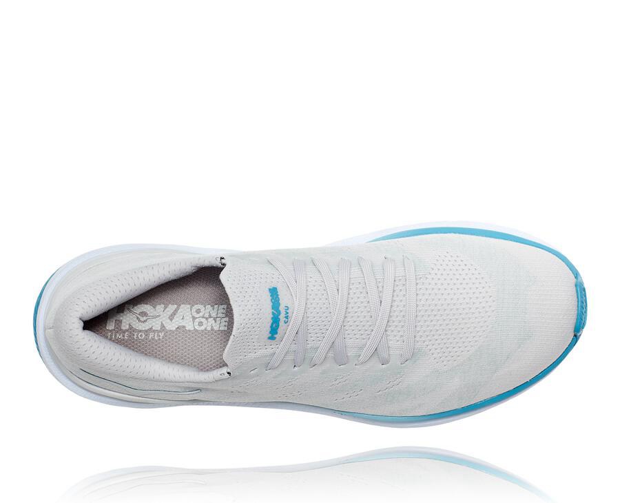 Hoka One One Cavu 3 Löparskor Herr - Vita/Blå - RMBZJ-3825